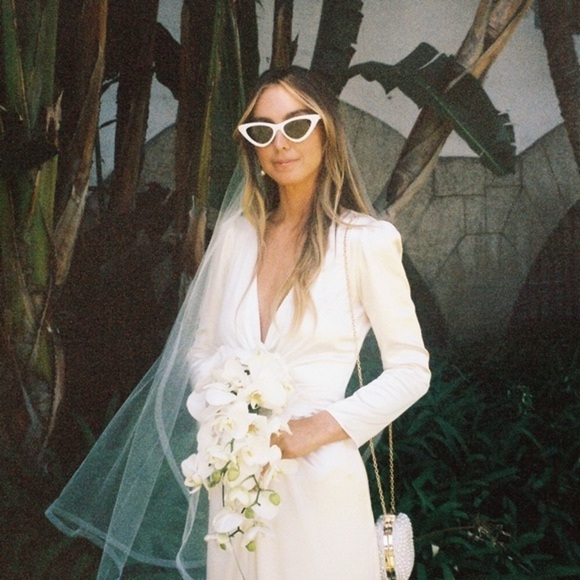 Reformation Dress Delphi Silk Slit Long-Sleeve Wedding Maxi Ivory 2 FLAW - Picture 13 of 14